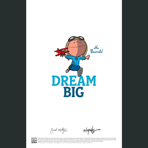 Amelia Earhart "Dream Big" Poster