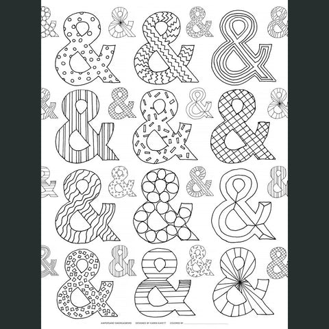 Ampersand Coloring Poster