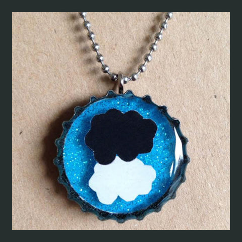 TFiOS Clouds Bottlecap Necklace