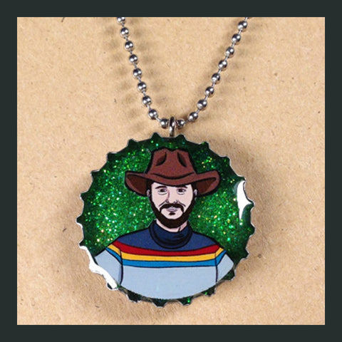 Wil Wheaton Bottlecap Necklace