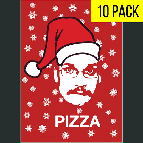 Nerdfighter Holiday Cards- Pizza John