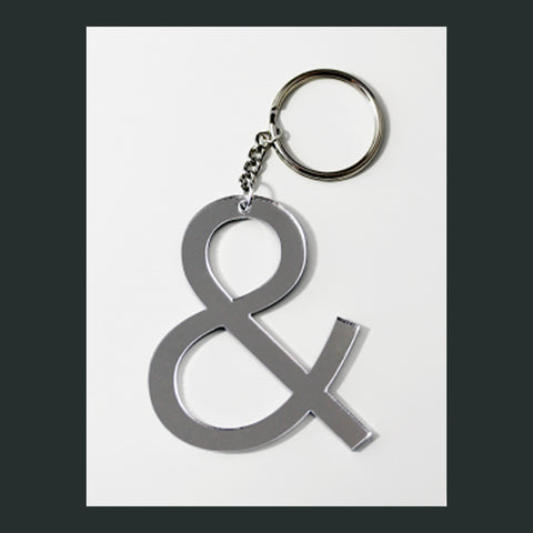 Silver Ampersand Keychain