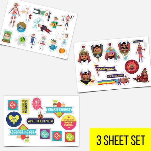 CrashCourse Sticker Set