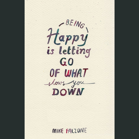 Being Happy Watercolor Poster
